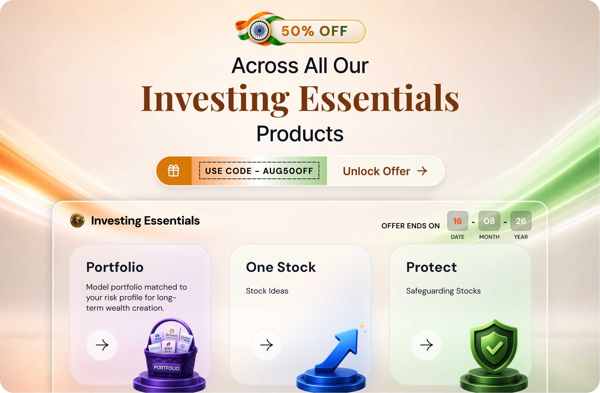 Investing Essentials 50% OFF Offer Banner